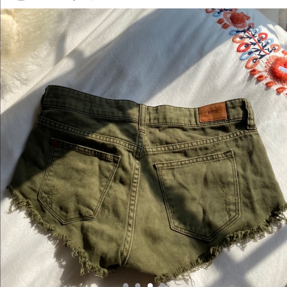 BDG urban Outfitters Mary green denim shorts - Picture 2 of 4